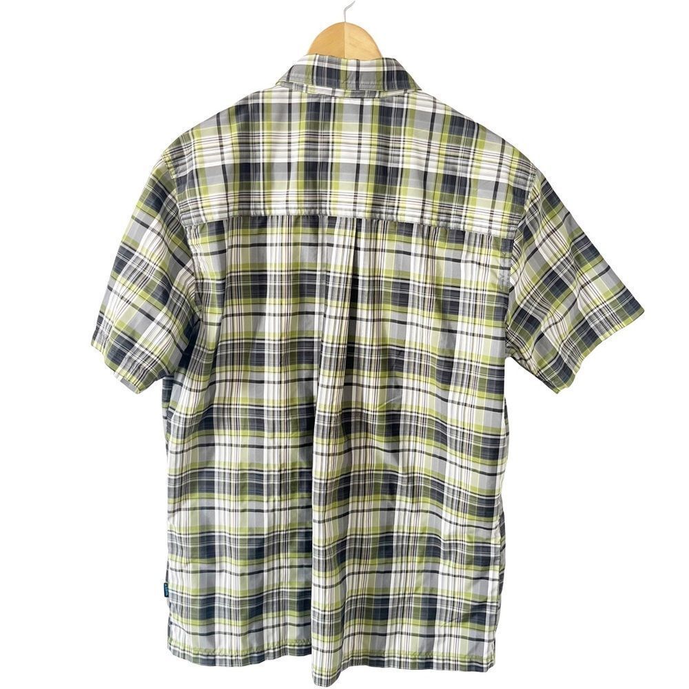 Kuhl Ionik UPF 30 Plaid Hiking Travel‎ Shirt Men’s Medium Green Outdoor Camp - Picture 3 of 10